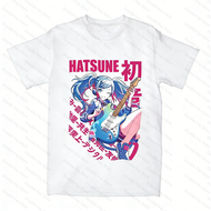 Bandai | Mens hatsune miku Guitar T Shirts Tops Summer Streetwear Short-Sleeved Mens YK2 T-Shirt O N