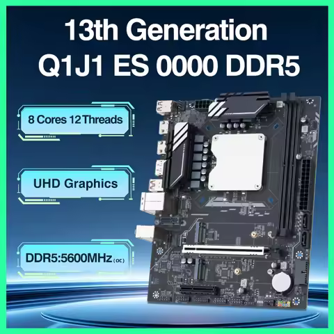 DIY Gaming PC Motherboard CPU Combo 13th Core Interposer Q1J1 ES 0000 8C12T Processor DDR5 RAM LGA11