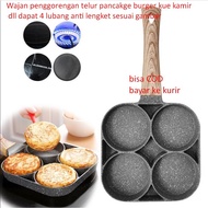 Frying pan for pancakge eggs, burgers, kamir cakes, etc. can have 4 non-stick holes according to the