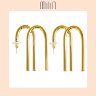 [MILIN] Signature Milin M logo ต่างหูติดหูแต่งห้อยโลโก้ / Tatia Earrings