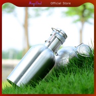 MagiDeal Beer Growler Bottle 1L Stainless Steel Travel Swing Top Hip Flask Silver