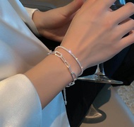 Gelang gadis gelang perak Ins gelang fesyen mudah dan halus gelang aksesori wanita