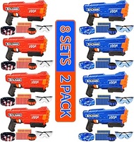 Banvih Party Supplies &amp; Favors for Nerf - 8 Pack Bulk Big Foam Darts Gun, Ideal for Kids Boys Ages 8-12, 5-7 Year Olds, Suitable for Boys Birthday War Party