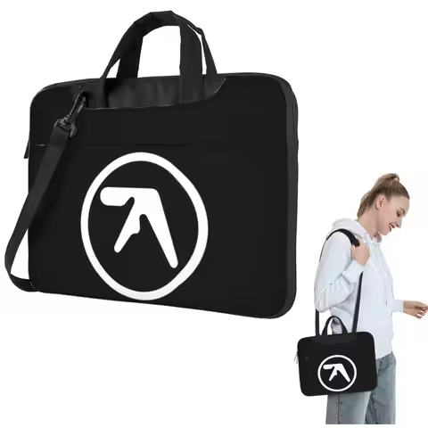 Aphex Twin Creative Y2K Logo Crossbody Laptop Bag Case Computer Bag 13 14 15.6 Inch Notebook Pouch f