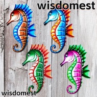 WISDOMEST Metal Sea Horse Ornament Bedroom Artwork Statue Sculpture Home Decoration Garden Craft