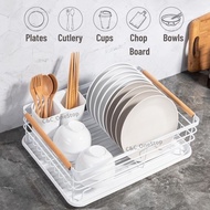 Stainless Steel Effectively Prevents Rust Dish Rack Rak Pinggan Dish Drainer kitchen Single Tier Pla