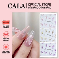 5D Dream Butterfly sticker - The Butterfly Dream - 7-color glitter ombre nail sticker - Pink Purple 