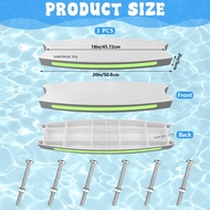 <UAMDear> 3 Pcs Pool Ladder Steps Replacement 18" Plastic Universal Heavy Duty Side Night Light Swim