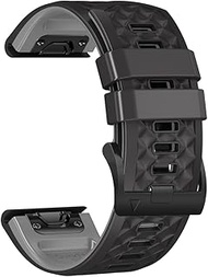 26mm watch band for garmin fenix 7x sapphire solar fenix 6x pro solar fenix 5x 3 hr quick release fit silicone watch strap replacement for garmin epix 2 pro sapphire 51mm Descent MK1/2/2i