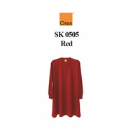 Oren Sport SK0505 Red Muslimah Microfiber V Neck Long Sleeve Lengan Panjang Joyah Qayraa Blouse