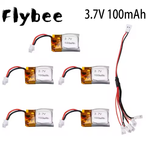 3.7V 100mAh Li-po Battery 1.25mm plug For Wltoys V272 V282 V292 for Hubsan Q4 H111 Mini RC Quadcopte