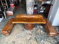 烏心石5.8尺原木泡茶桌椅組(含三椅)