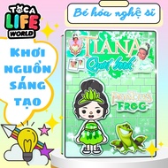 Bóc dán Toca Boca Pricesss Tiana Quite Book đồ chơi búp bê cho bé thông minh