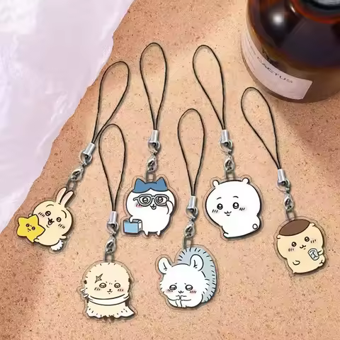 jiyi Mobile Phone Chain ハチワレ Hachiware うさぎ USAGI ちいかわ Mobile Phone Pendant Chain Cute Cartoon Charac