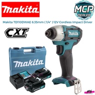 Makita TD110DWAE 6.35mm ( 1/4" ) 12V Cordless Impact Driver with 2pcs 2.0ah Battery & 1pc Charger