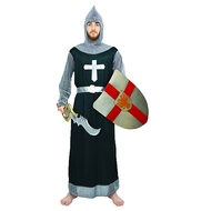 The Crusades Man Boys Crusader Knight Costume Medieval Templar Crusader Cosplay Costumes Halloween B