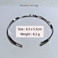 Square Wire Bracelet Twisted Shape Width 2.5 Simple Fashionable Stylish Modern Style 100% Pure Silve