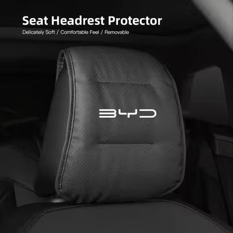 Car Seat Headrest Protector Auto Pillow Cover For BYD Qin Tang U8 F3 E6 Atto3 Yuan Plus Song Max F0