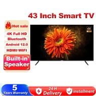 Smart TV 43 Inch WiFi 4K Android TV 12.0 LED Digital TV EXPOSE Television TV 2+16G FHD Murah Ready Stock