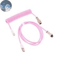 MyriadU Mechanical Keyboard Coiled Cable Wire Type C USB Port Wire Mechanical Keyboard Aviator Deskt
