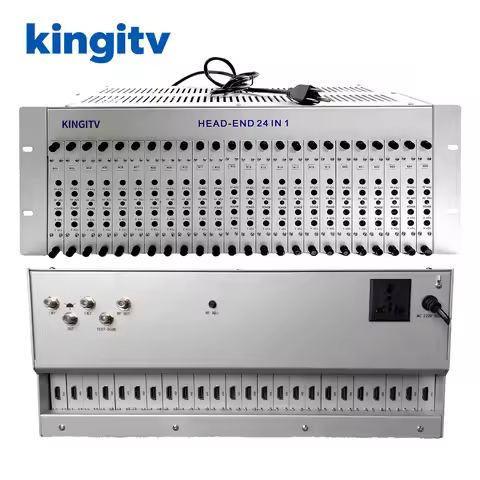 24-channel HD CATV analogue modulator Hotel Factory TV front-end equipment HDMI to RF modulator