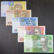 Genuine Ukraine Banknotes Large Set of 5 European Foreign Coins Commemorative Coins Collection Forei