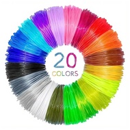 10/20/30 Colors 3D Pen Filament 1.75mm PLA, Each Color 16.4 Feet(5m), Total 164/328/492 Feet (50/100