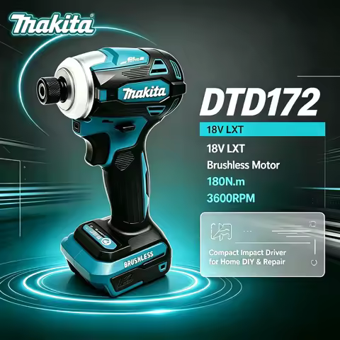 Makita DTD172 18V LXT Brushless Impact Driver Compact Tool For Household DIY And Professional Hardwa