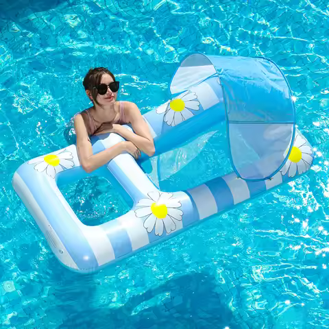 1PC Set of Striped Pool Floats Inflatable Pool Floaties Raftst Floating Chair Water Floaties for Swi