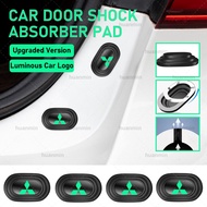 1Pc Upgraded Luminous Mitsubishi Car Door Shock Absorbing Gasket Shockproof Thickening Damping Stickers For Mirage G4 Outlander Xpander ASX Lancer Outlander
