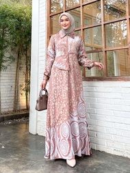 SILK SUTRA DRESS GAMIS SILK SUTRA BATIK CAP ABSTRAK