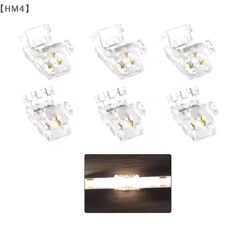 10pcs 2pin 8mm COB LED Strip To Strip LED Connectors Strip To Wire Connection Solderless Extension F