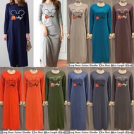 Casual Muslimah Long Sleeve Long Dress Jubah Cotton Borong Murah