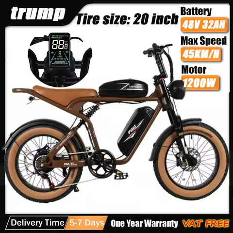 Adult electric bicycle M20 1200w motor48v32ah dual lithium battery electric bike 20inch mountainoff-