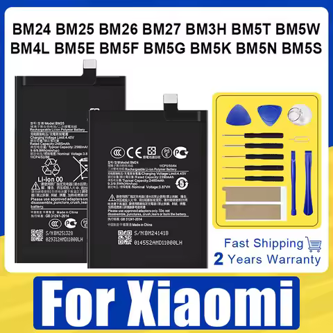 Battery For Xiaomi Redmi Note Fold 2 Play CC9 CC9e 11T 13T K50 K60 K70 Pro Ultra Pocophone Poco F5 F