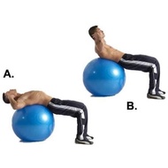 Yoga Ball Gym Ball Pilates Gymnastics Balance Fitness Ball 65CM Without Pump