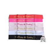 HAPPY BIRTHDAY SASH BIRTHDAY PARTY SASH WITH HAPPY BIRTHDAY WRITING