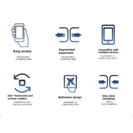 ANDEASTR AUW Car Smartphone Holder Universal AC Vent Adjustable Auto Lock Click - S308A