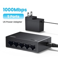 UGREEN 1000Mbps Network Switch 5/8 Ports Gigabit Ethernet Switch 5V 1A Power Adapter Expand Your Net