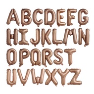 Light Chocolate color 16 inch Letter A-Z Numer 0-9 Foil Balloons Name Letter Balloon Wedding Birthda