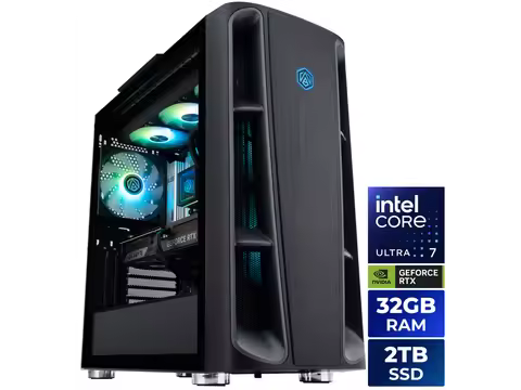 ABS Kaze II Aqua Prebuilt Gaming PC - Windows 11 - Intel Core Ultra 7 270K Plus - GeForce RTX 5070 T
