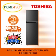 *CLIMATE / CDC VOUCHER AVAIL, PM * TOSHIBA GR-RT416WE-PMX(58) 312L  2 DOOR FRIDGE + 2 YEARS WARRANTY