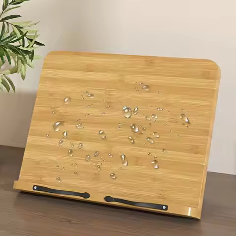8 Adjustable Tilt Angles Wooden Book Stand Multi-Functional Comfortable Reading Reading Holder Stabl