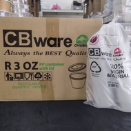 CTN- (3oz) CB R3 Sauce Container / Sos container / Sauce cup with lid (600PCS)