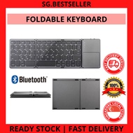 SG STOCK - B033 Mini folding keyboard Bluetooth Foldable Wireless Keypad Touchpad Windows Android IO