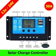 Solar battery charge controller 30A 12V 24V