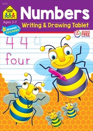 School Zone - Numbers Writing & Drawing Tablet Workbook - 96 Pages, Ages 3 to 7, Preschool, Kinderga