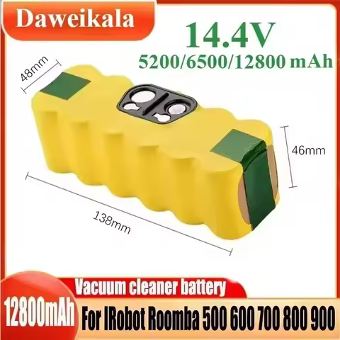 14.4V 12800mah For iRobot Roomba 500 NI-MH Replacement For iRobot Roomba 500 530 550 595 600 700 800