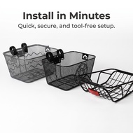 Metal Bicycle Basket for Rear Mounting - Durable Bike Storage for Commutes & Errands
