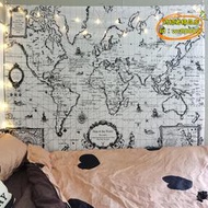 【樂淘】世界地圖背景布ins掛布床頭背景牆臥室牆布宿舍裝飾牆壁房間掛毯